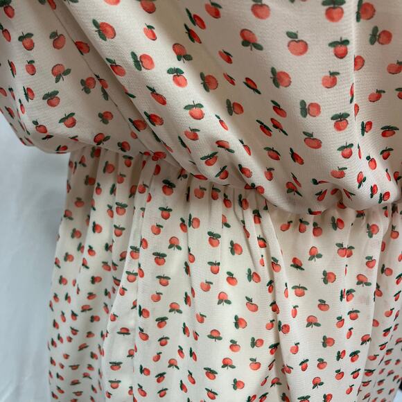 Everly Womens Small 3/4 Sleeve Dress Peach Print Cute Kidcore‎ Boutique - Picture 8 of 14